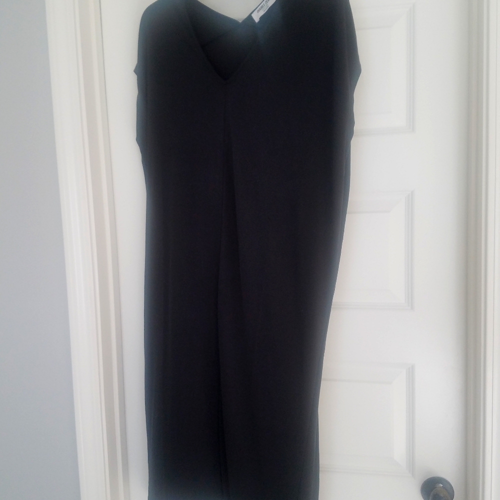 Black cap sleeve dress.